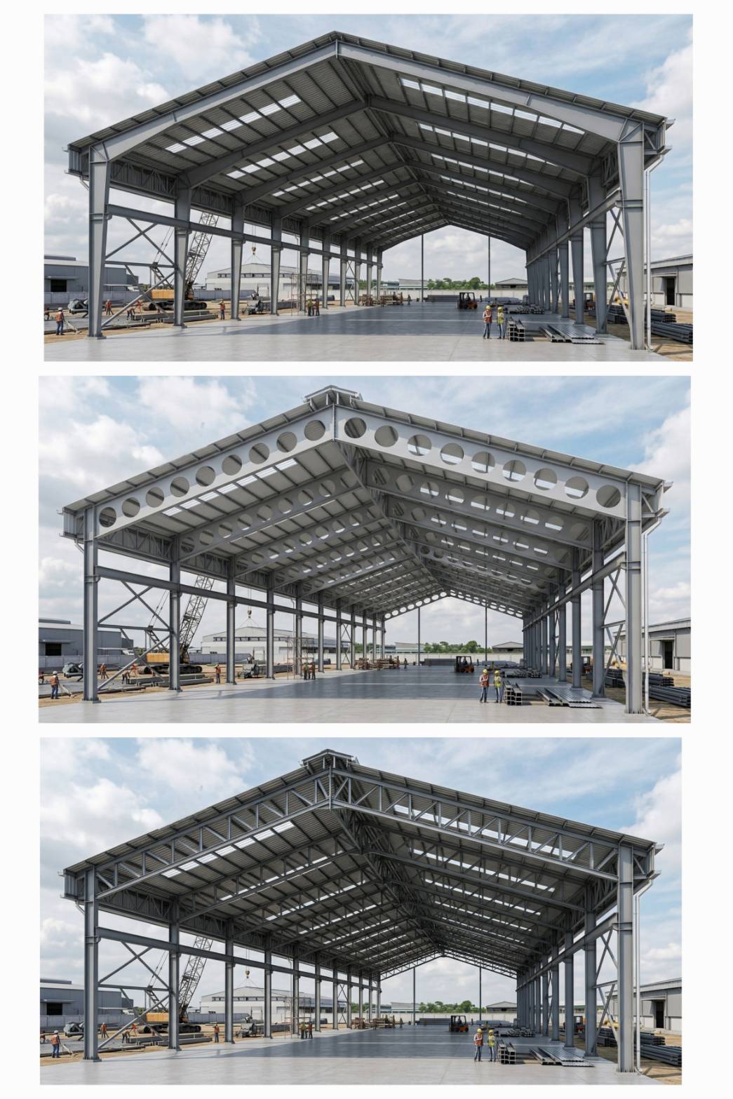 เปรียบเทียบ 3 รูปแบบโครงหลังคา PEB, คานรังผึ้ง, โครงถัก Truss